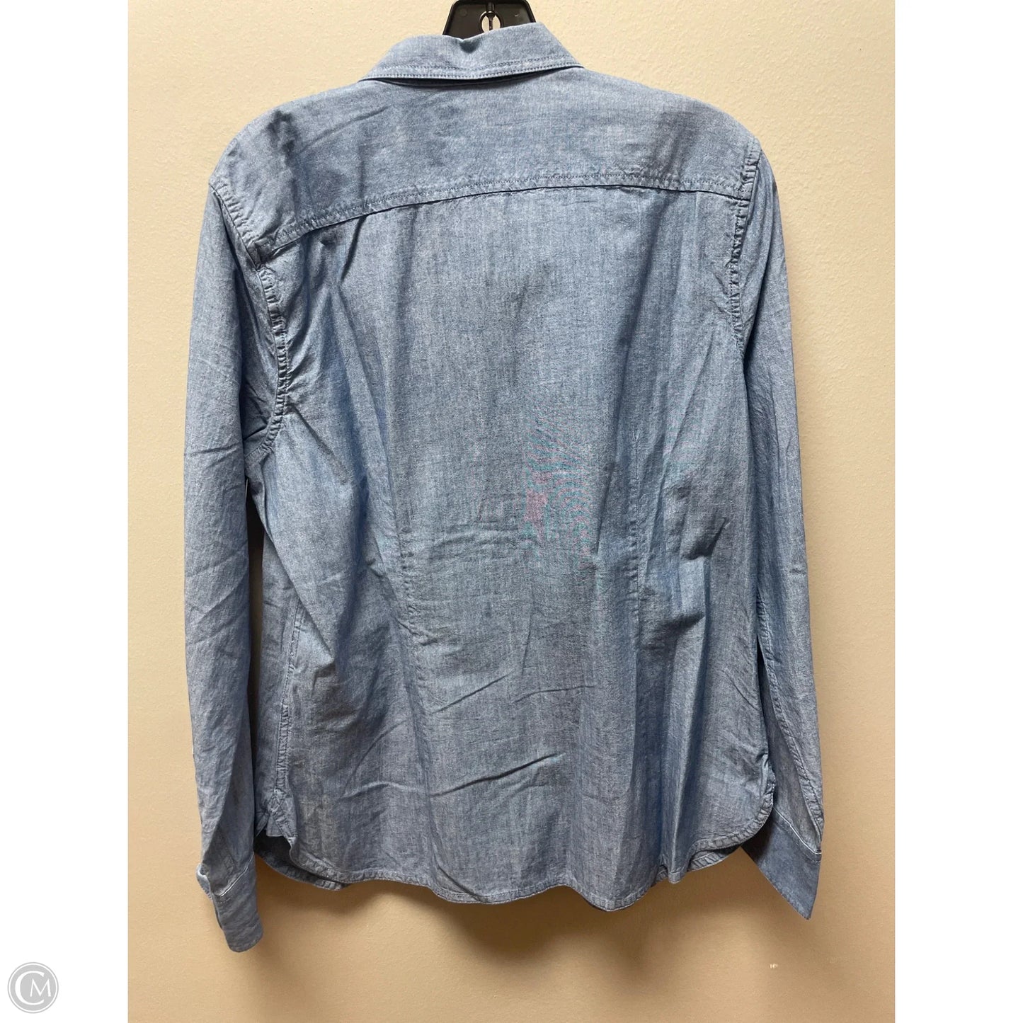 Top Long Sleeve By J. Crew In Blue Denim, Size: L