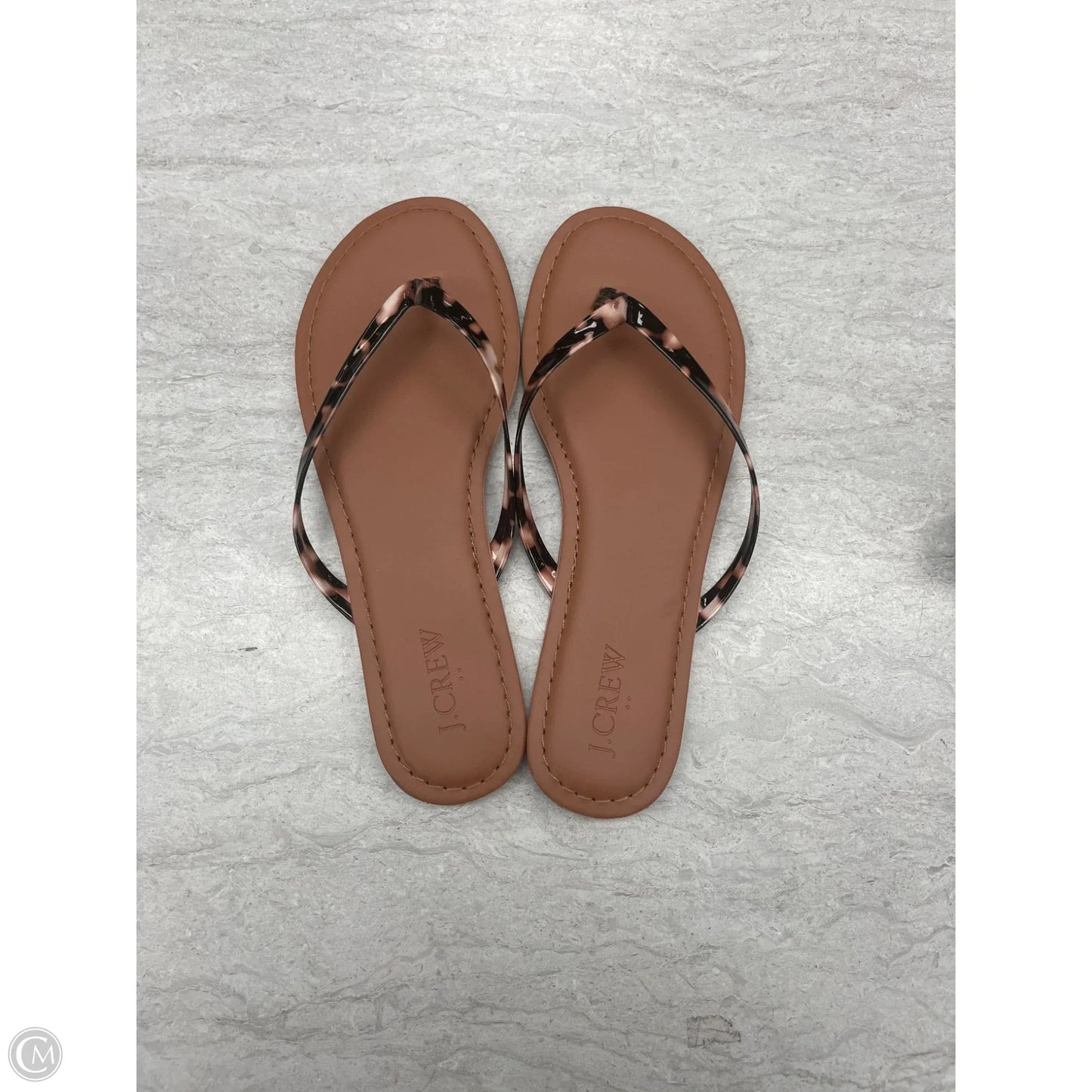 Sandals Flip Flops By J. Crew In Tortoise Shell Print, Size: 7