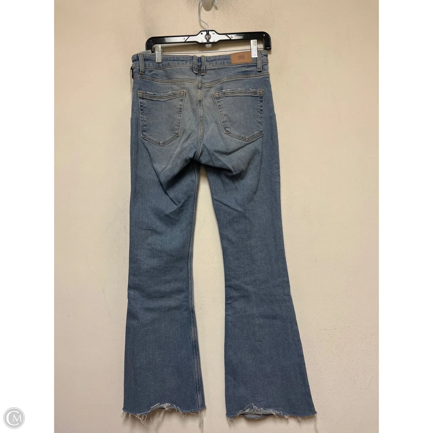 Jeans Flared By Zara In Blue Denim, Size: 6