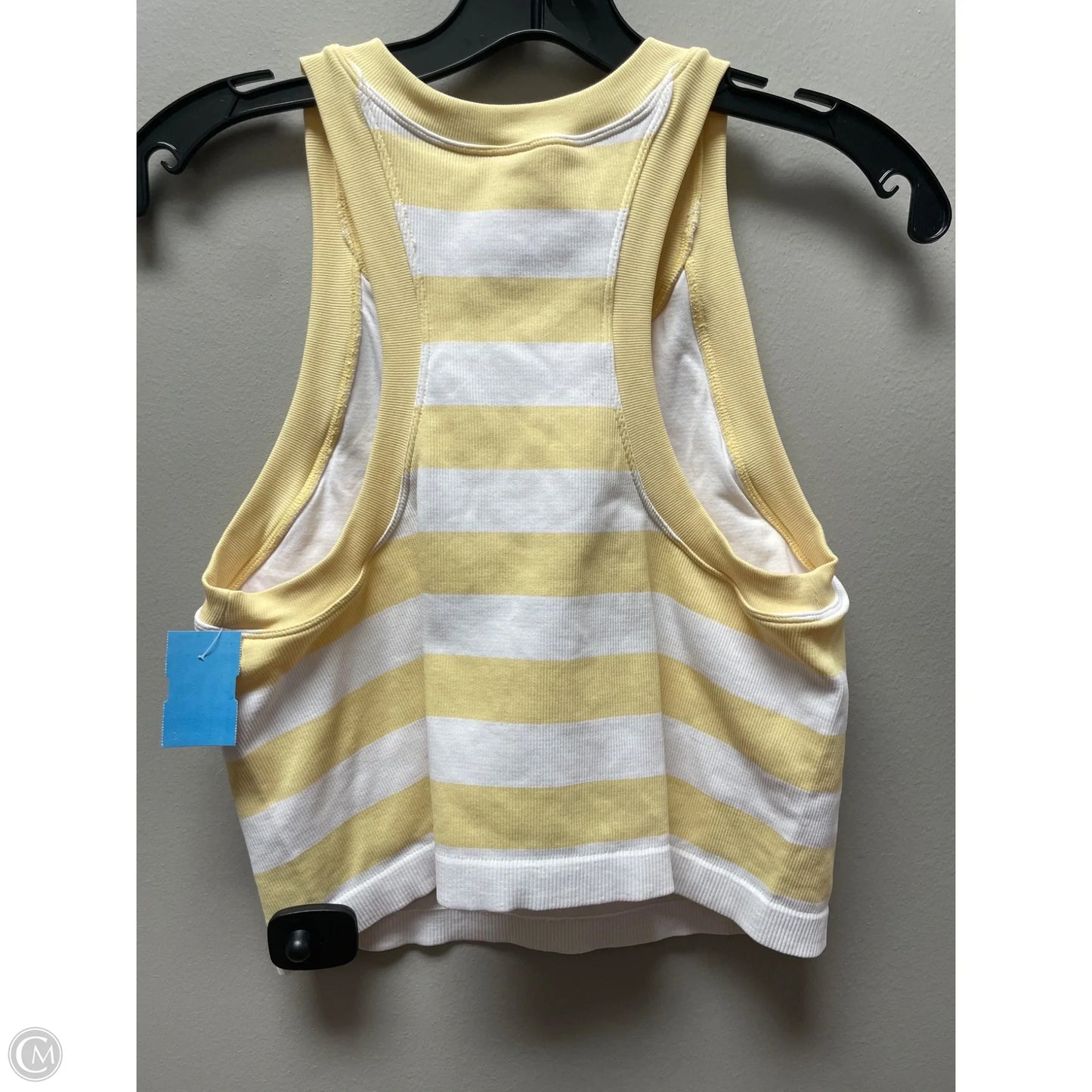 Athletic Tank Top By Joy Lab In White & Yellow, Size: Xxl