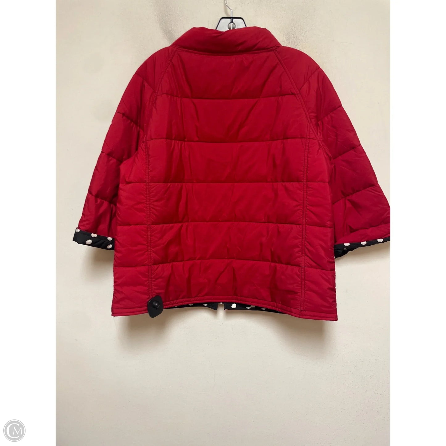 Jacket Puffer & Quilted By Chicos In Red, Size: L