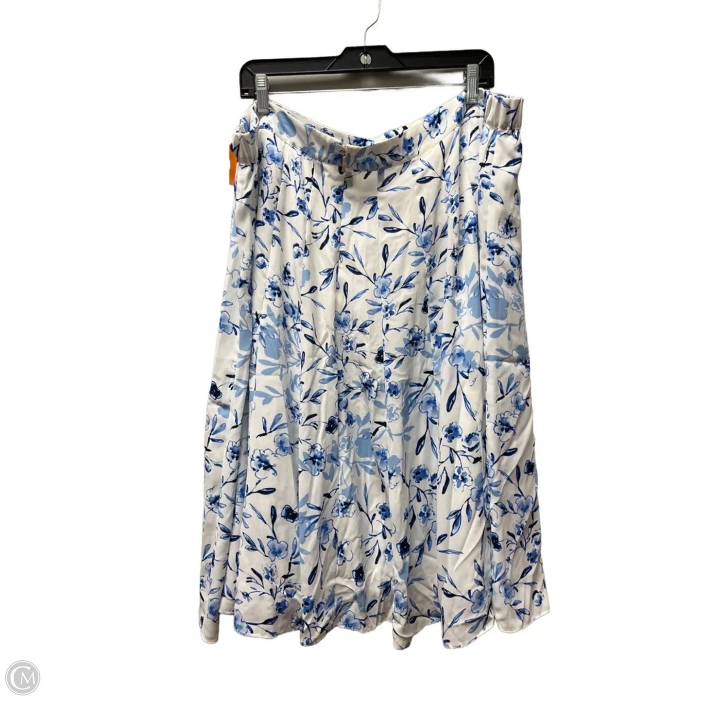 Skirt Designer By Karl Lagerfeld In Blue & White, Size: 20