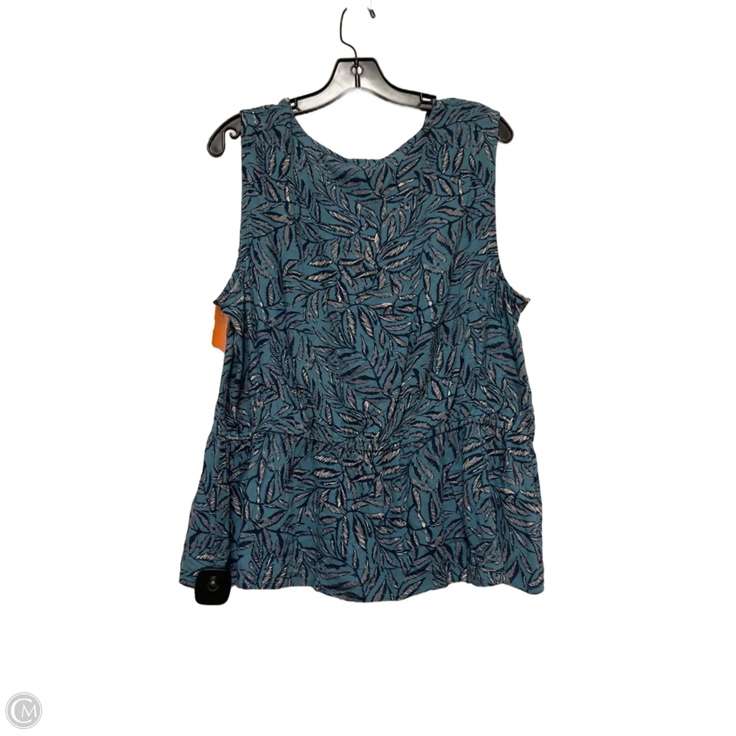Top Sleeveless By Wonderly In Teal, Size: Xl