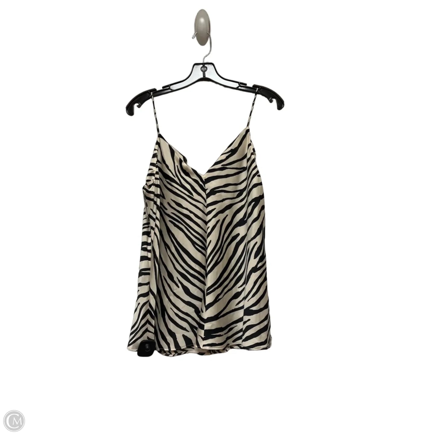 Tank Top Designer By Karl Lagerfeld In Zebra Print, Size: L