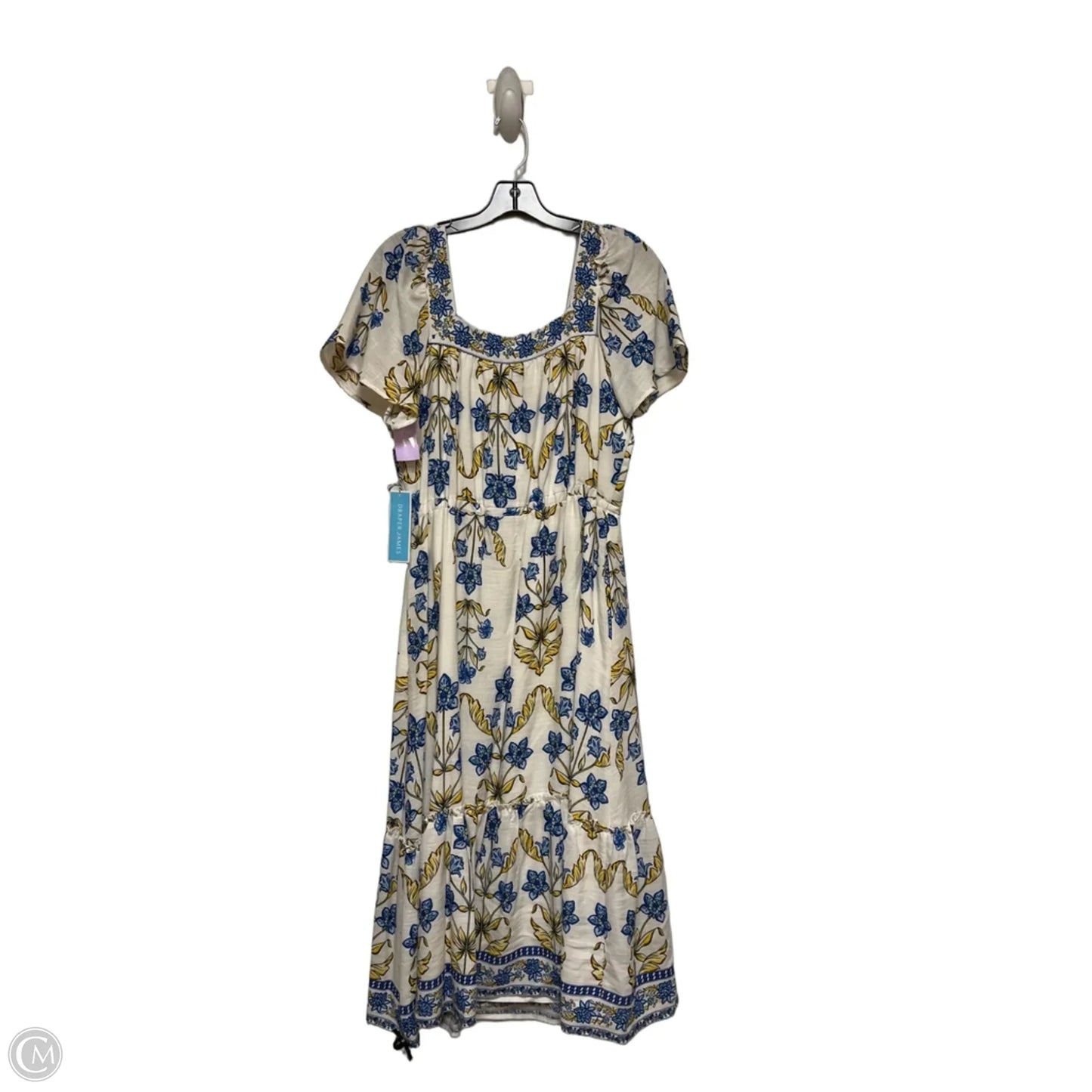 Dress Casual Midi By Draper James In Blue & Yellow, Size: S