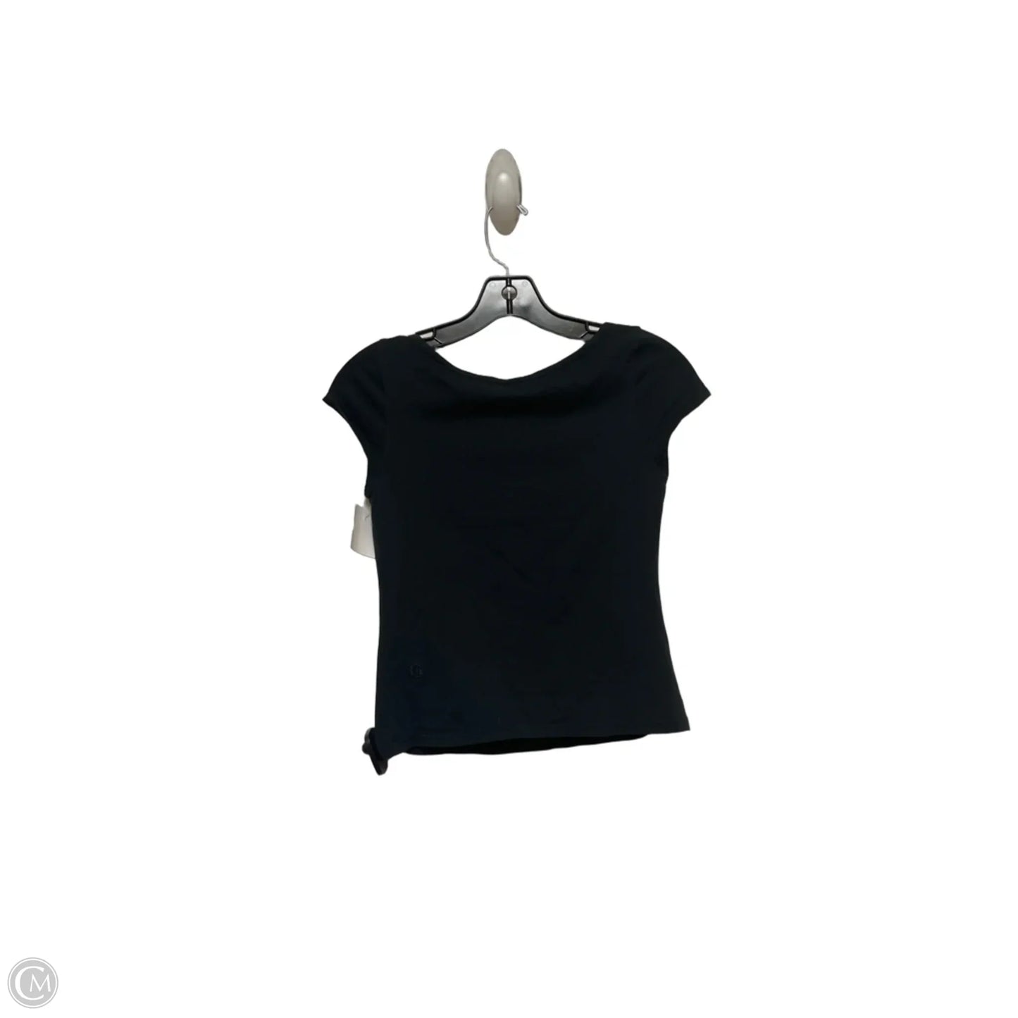 Athletic Top Short Sleeve By Lululemon In Black, Size: S