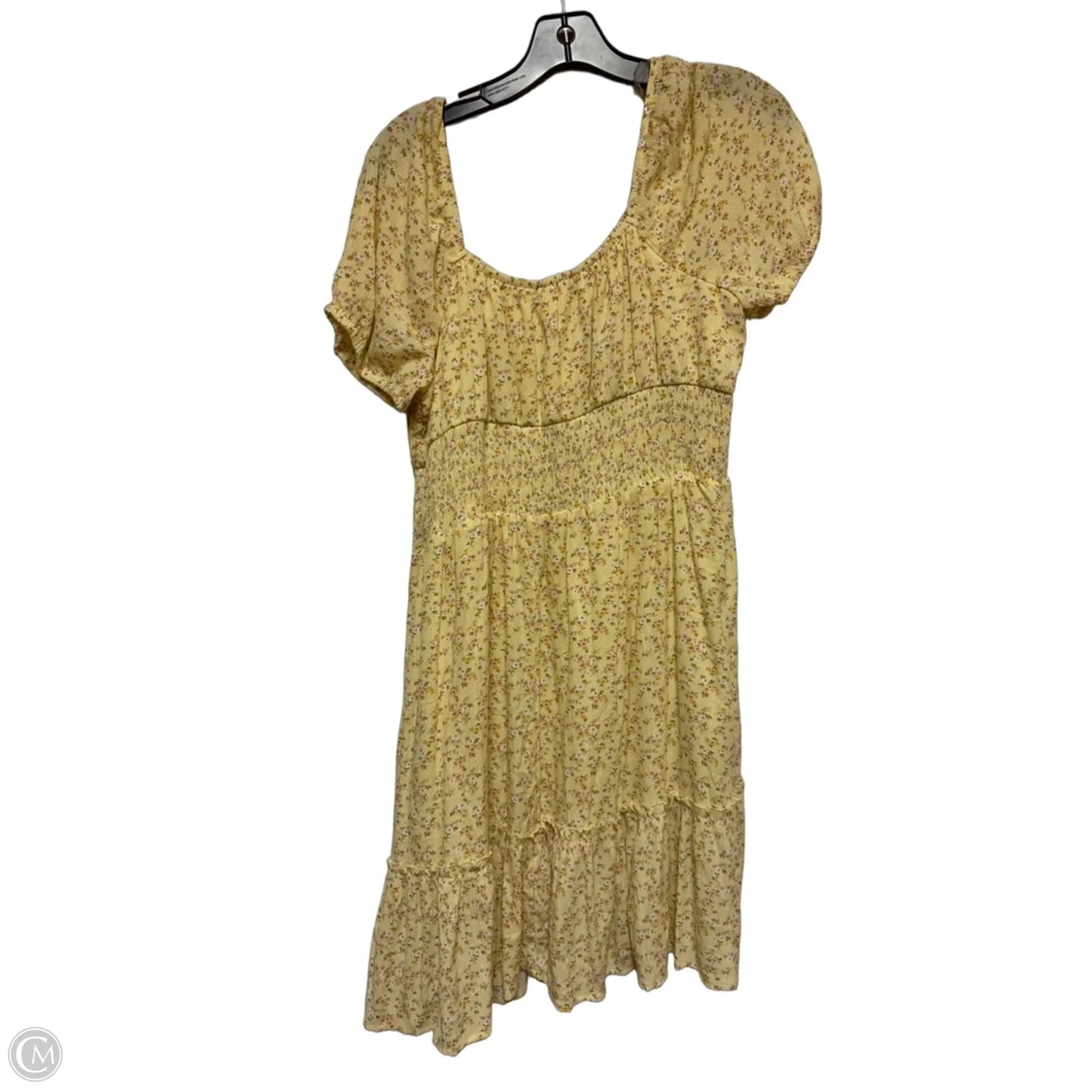 Dress Casual Short By Celebrity Pink In Yellow, Size: Xl