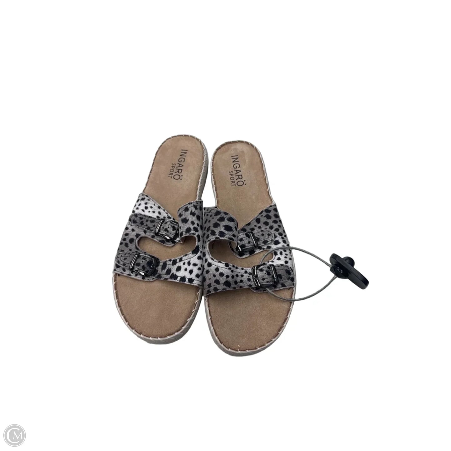 Sandals Flats By Clothes Mentor In Animal Print, Size: 11