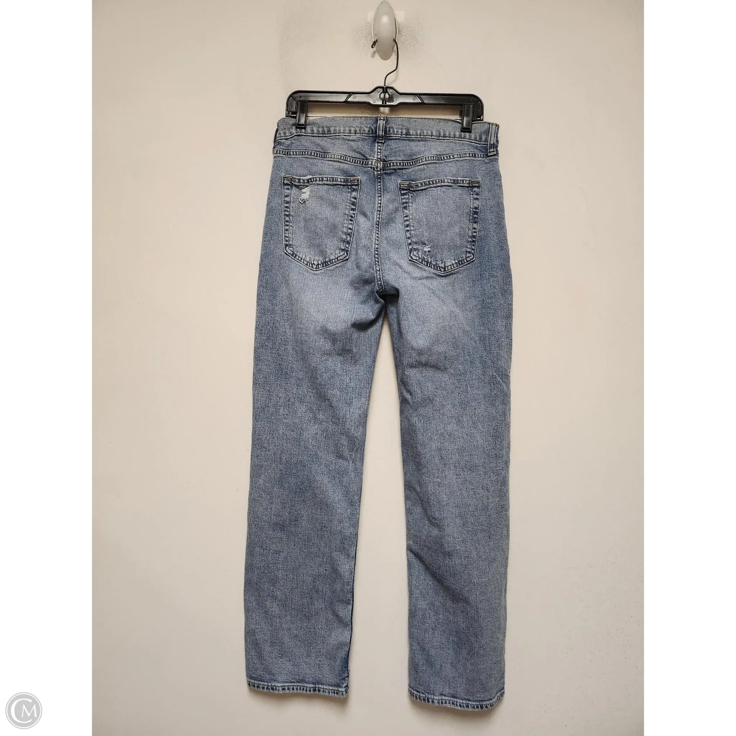 Jeans Straight By Gap In Blue Denim, Size: 8