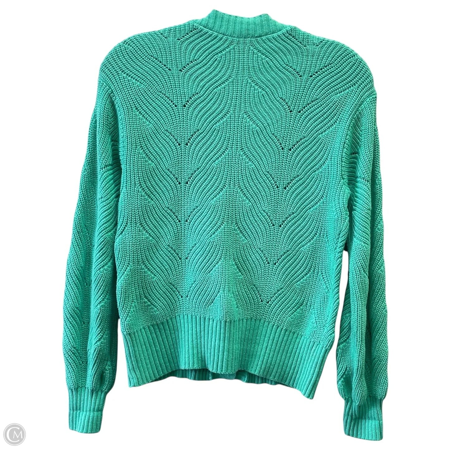 Sweater Cardigan By Loft In Green, Size: Xs