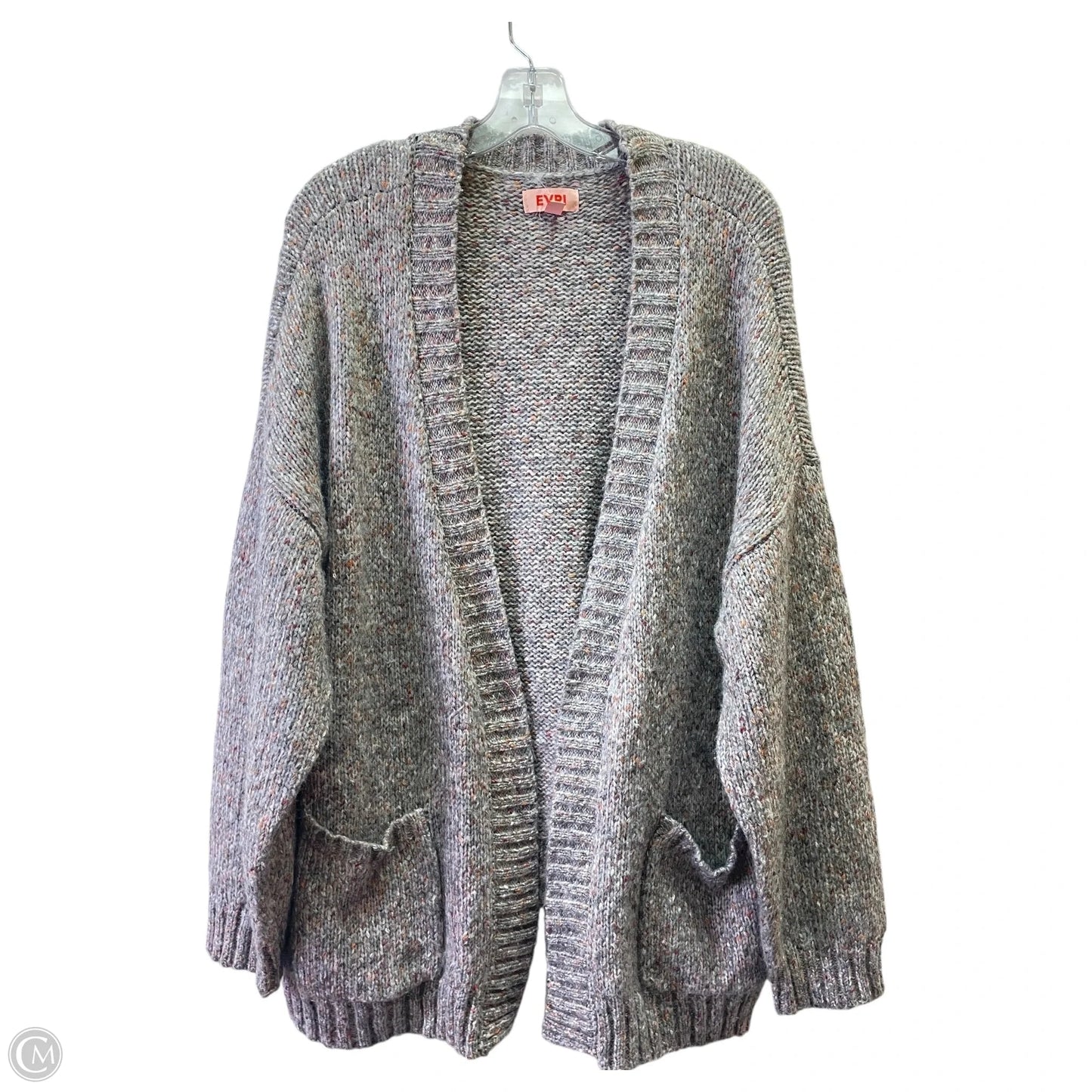 Cardigan By Evri In Grey, Size: 1x