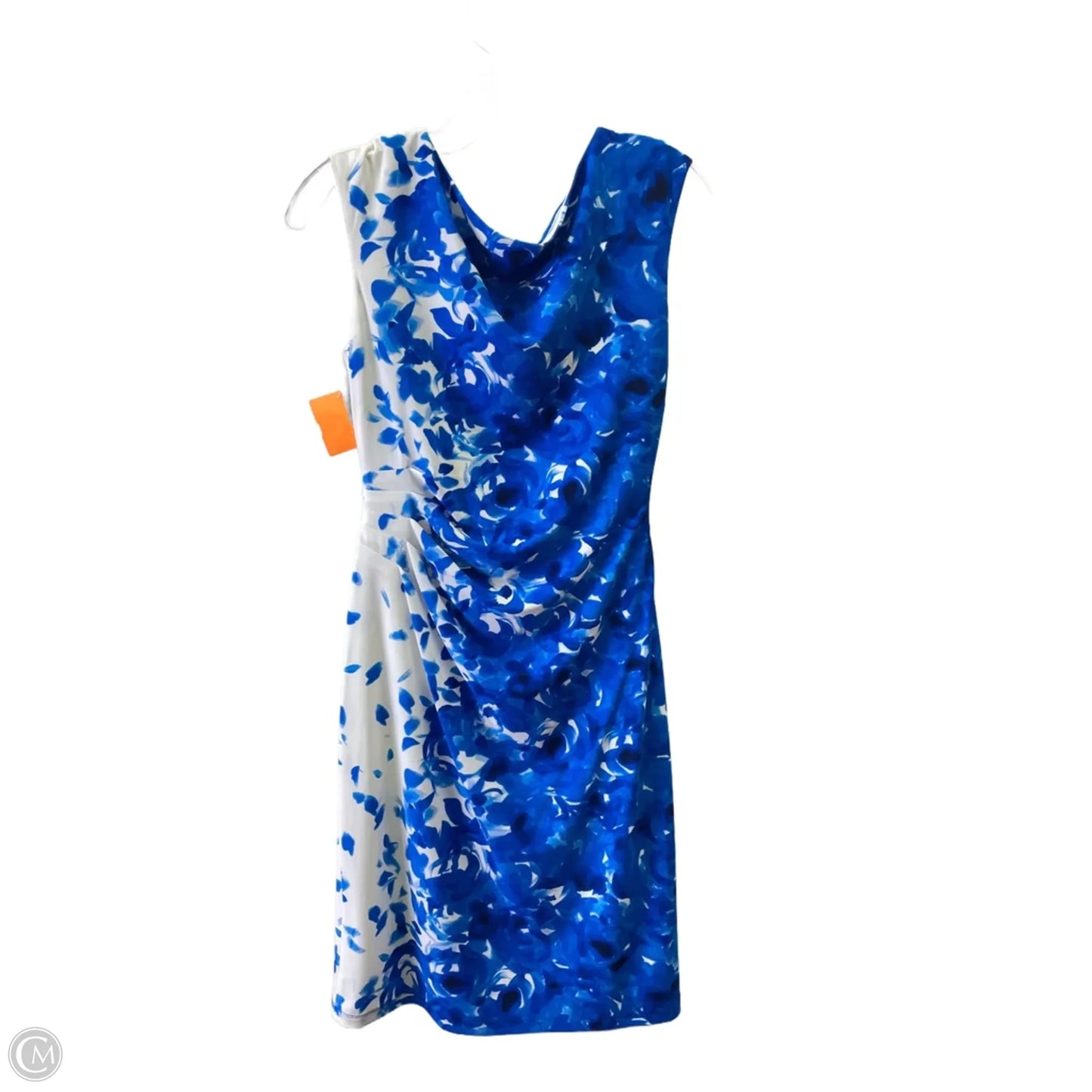 Dress Party Midi By Lauren By Ralph Lauren In Blue & White, Size: S