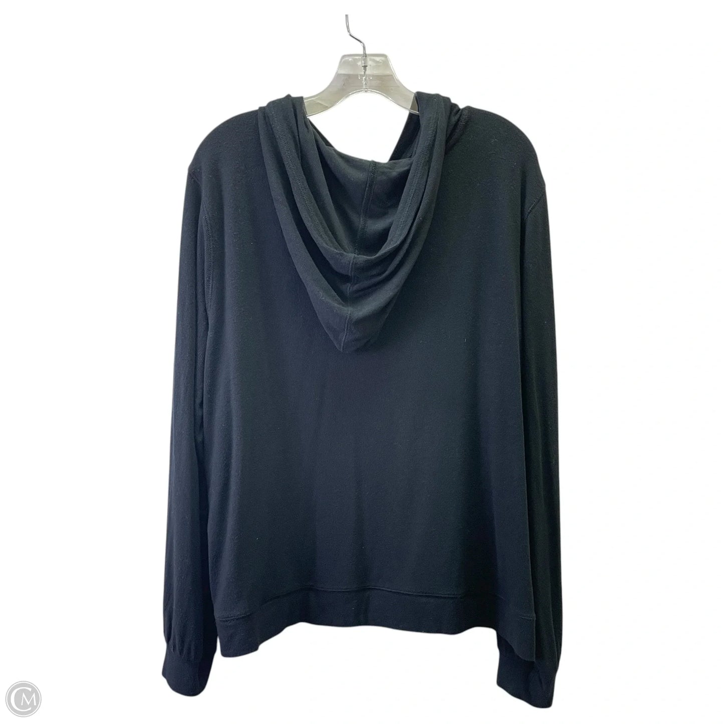 Sweatshirt Hoodie By Tahari In Black, Size: Xl