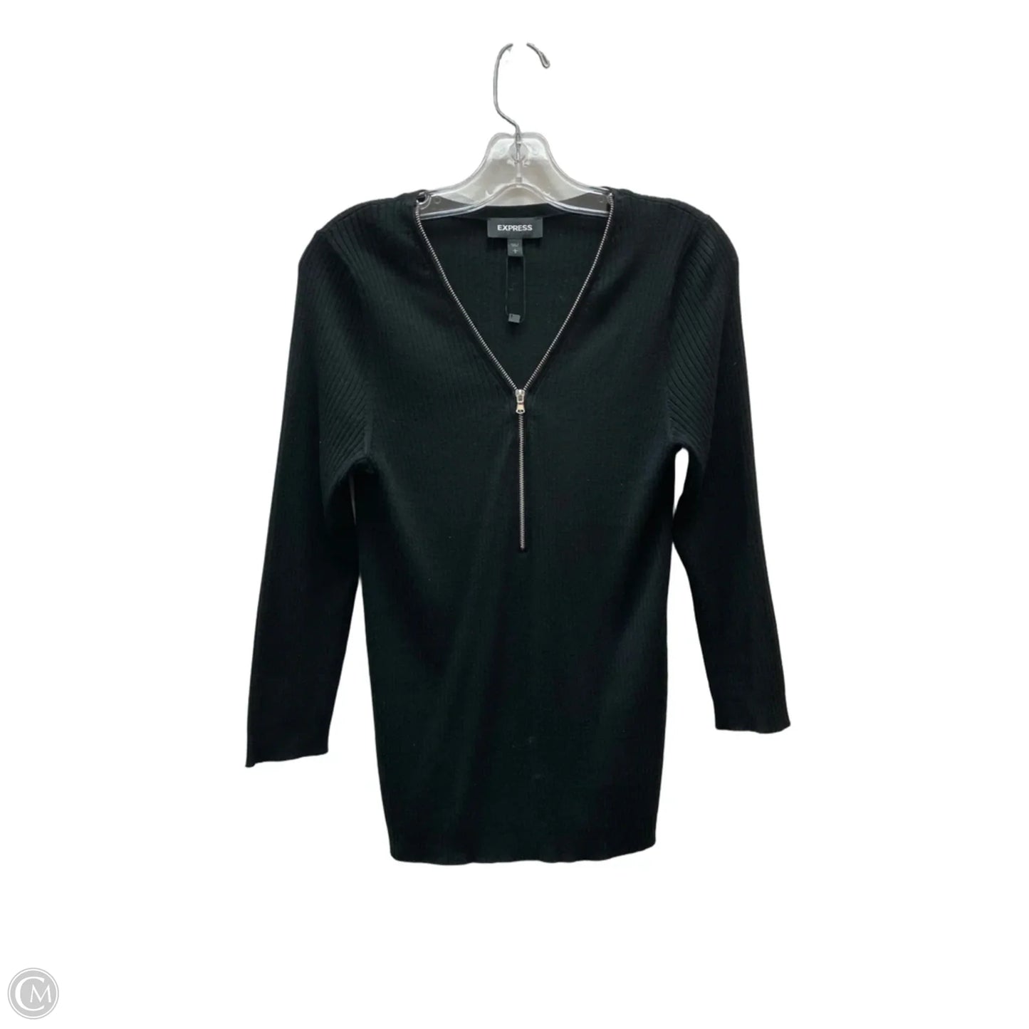 Top Long Sleeve By Express In Black, Size: L