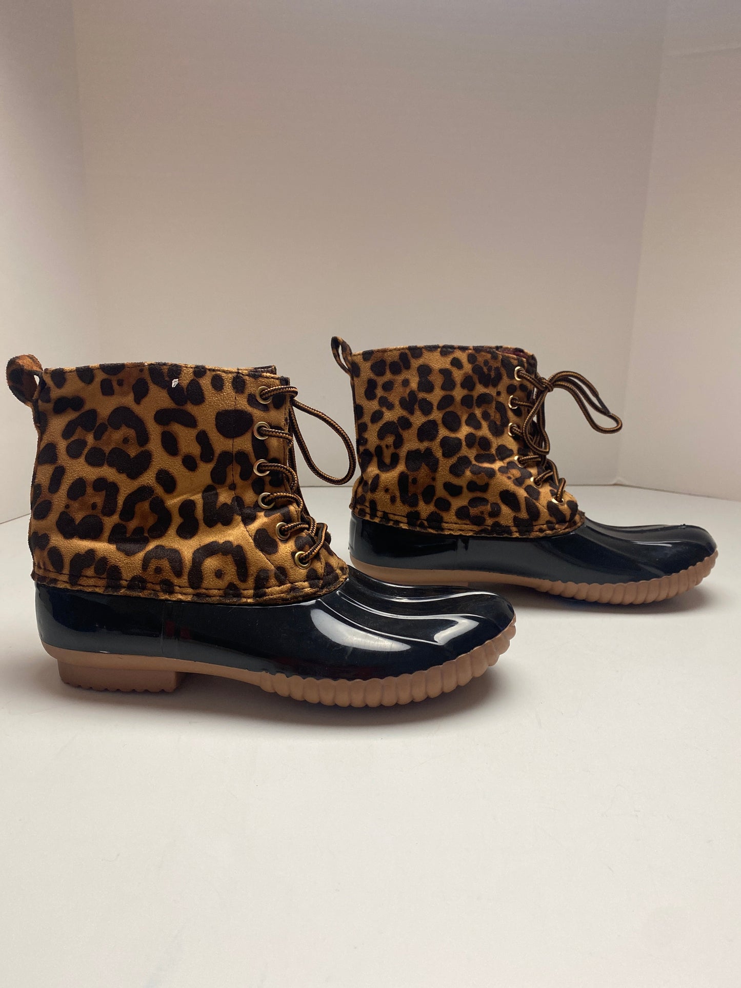 Boots Rain By Yoki In Animal Print, Size: 8