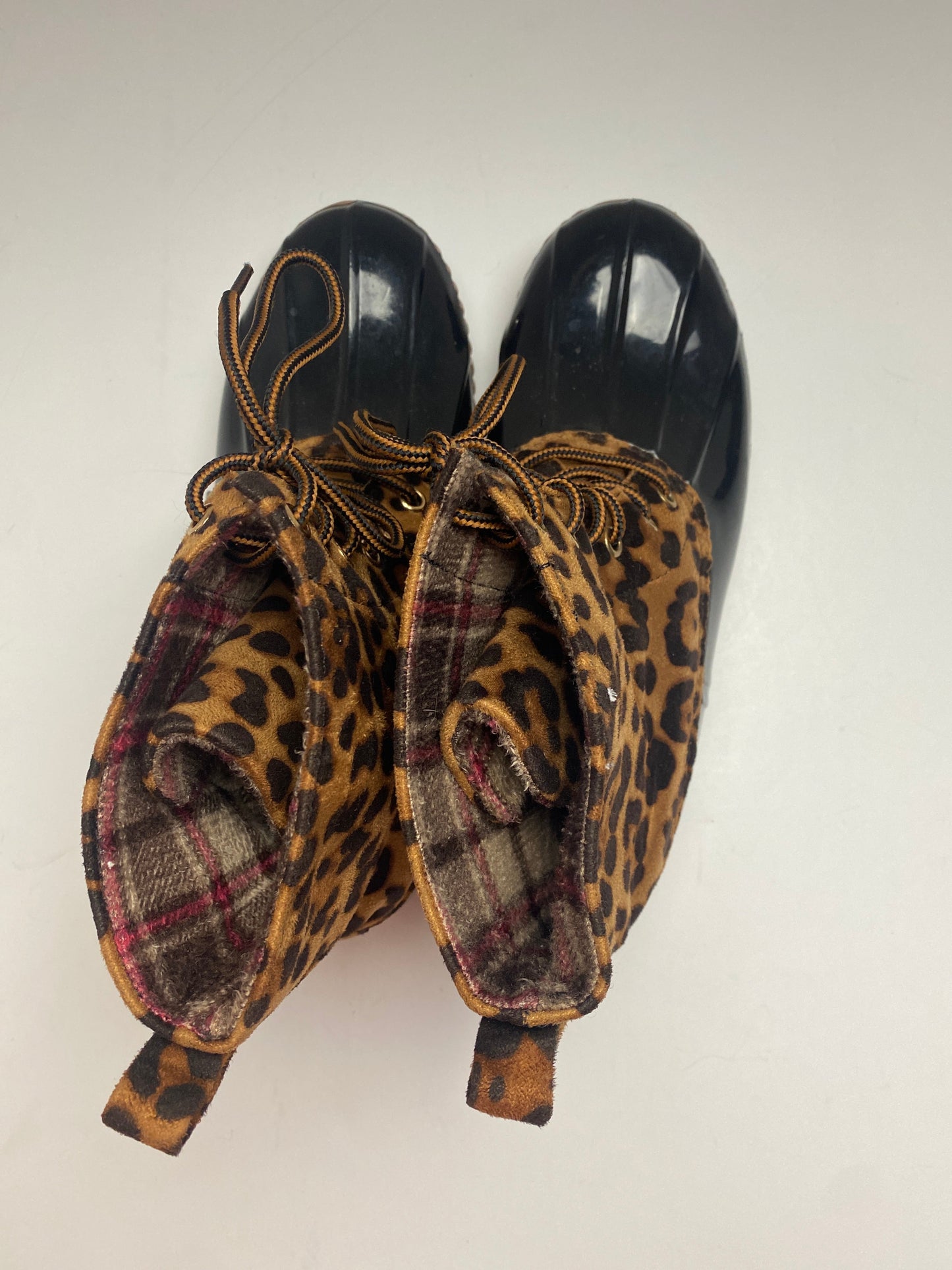 Boots Rain By Yoki In Animal Print, Size: 8