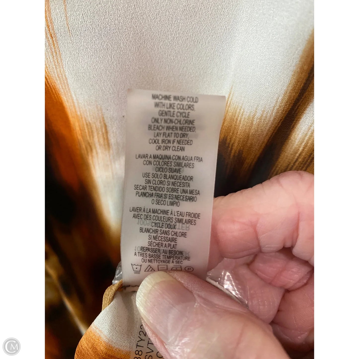 Top Long Sleeve By Calvin Klein In Brown, Size: 2x