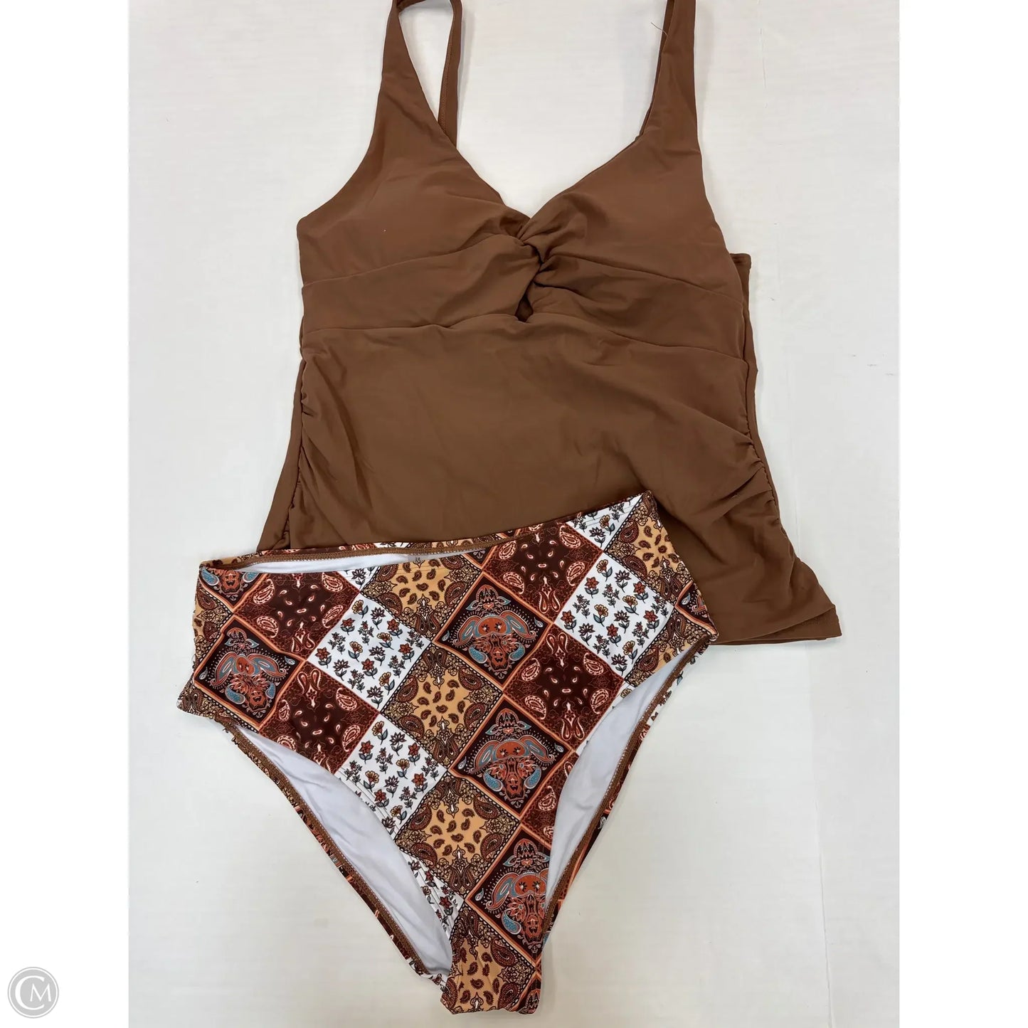 Swimsuit 2pc By Zaful In Brown, Size: L