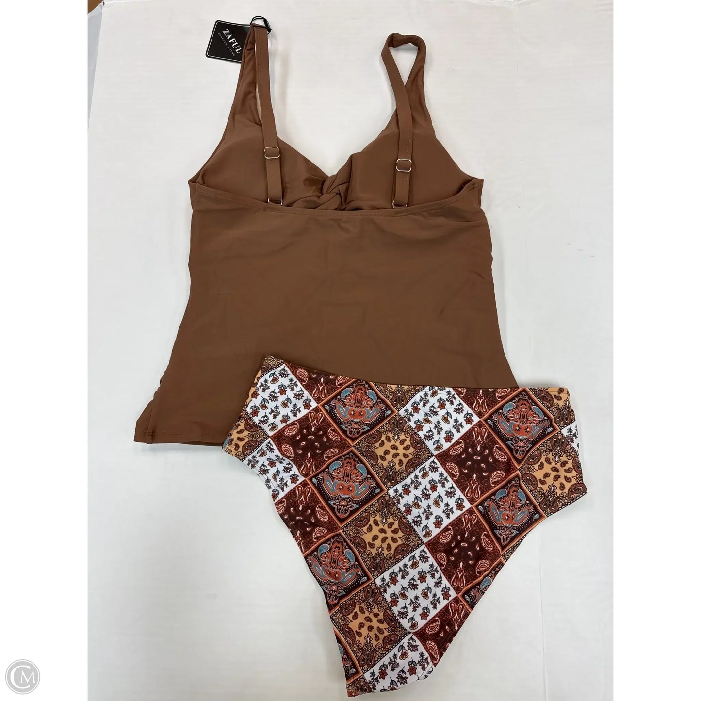 Swimsuit 2pc By Zaful In Brown, Size: L