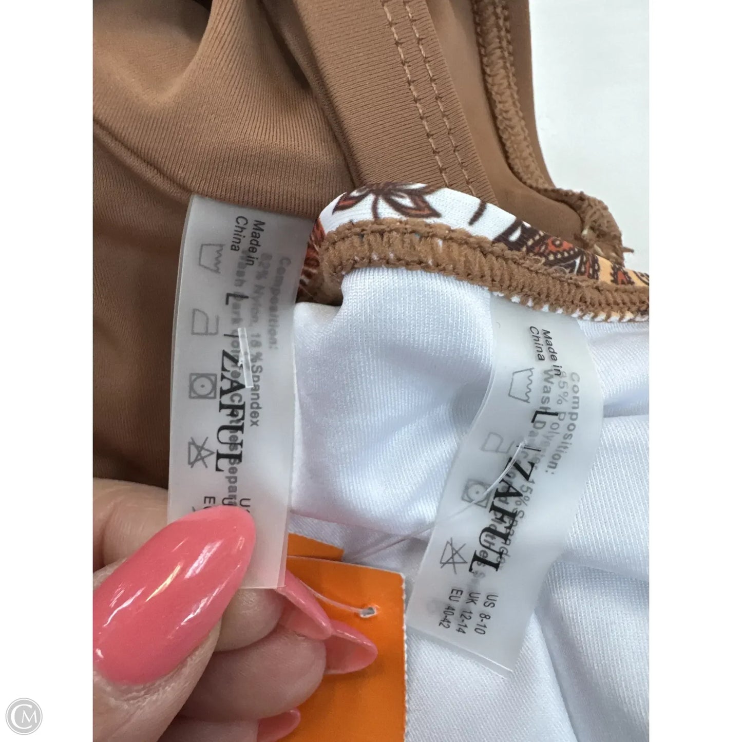 Swimsuit 2pc By Zaful In Brown, Size: L