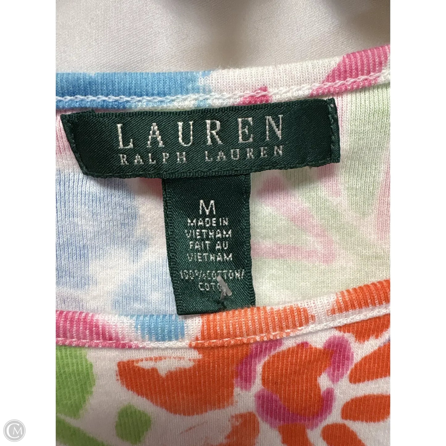 Top Short Sleeve By Ralph Lauren In Pink, Size: M