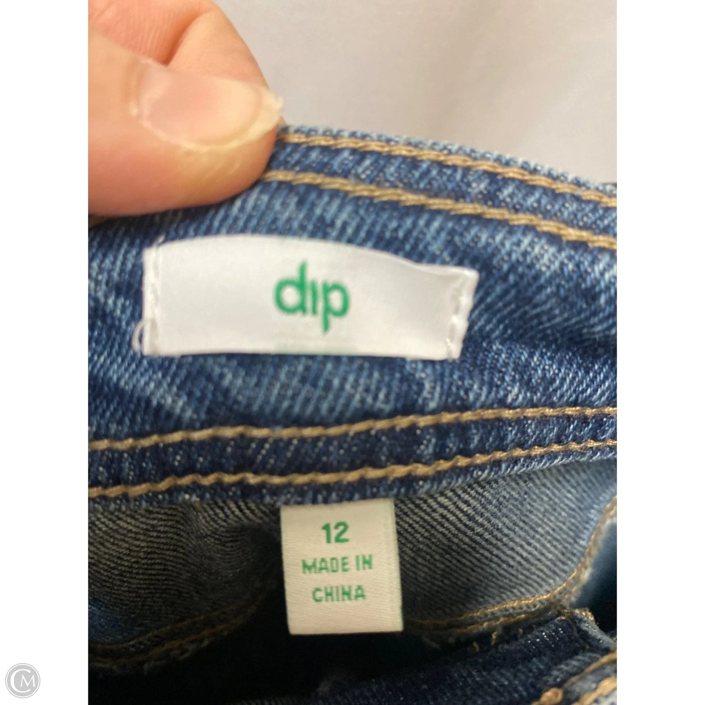 Jeans Straight By Dip In Blue Denim, Size: 12