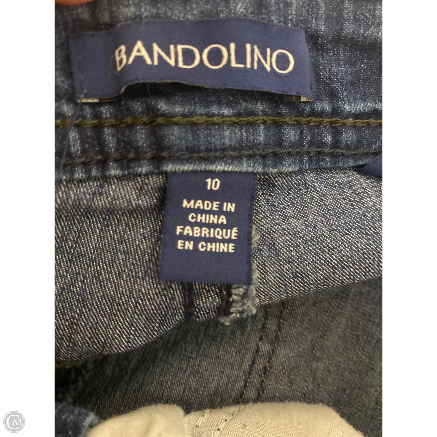 Jeans Cropped By Bandolino In Blue Denim, Size: 10