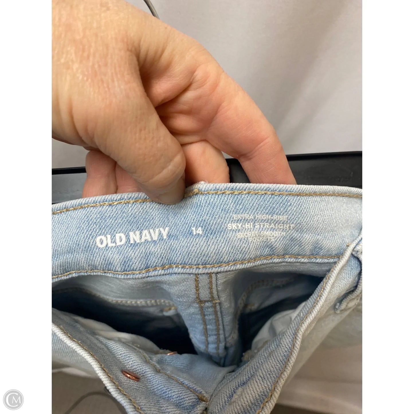 Jeans Straight By Old Navy In Blue Denim, Size: 14