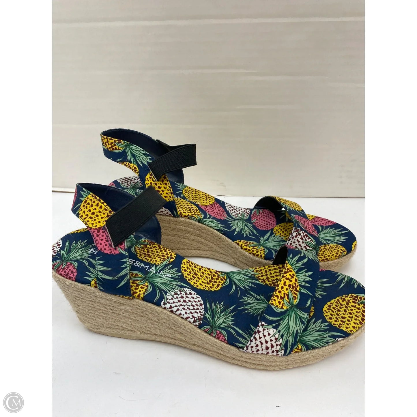 Sandals Heels Block By Monroe And Main In Navy, Size: 10