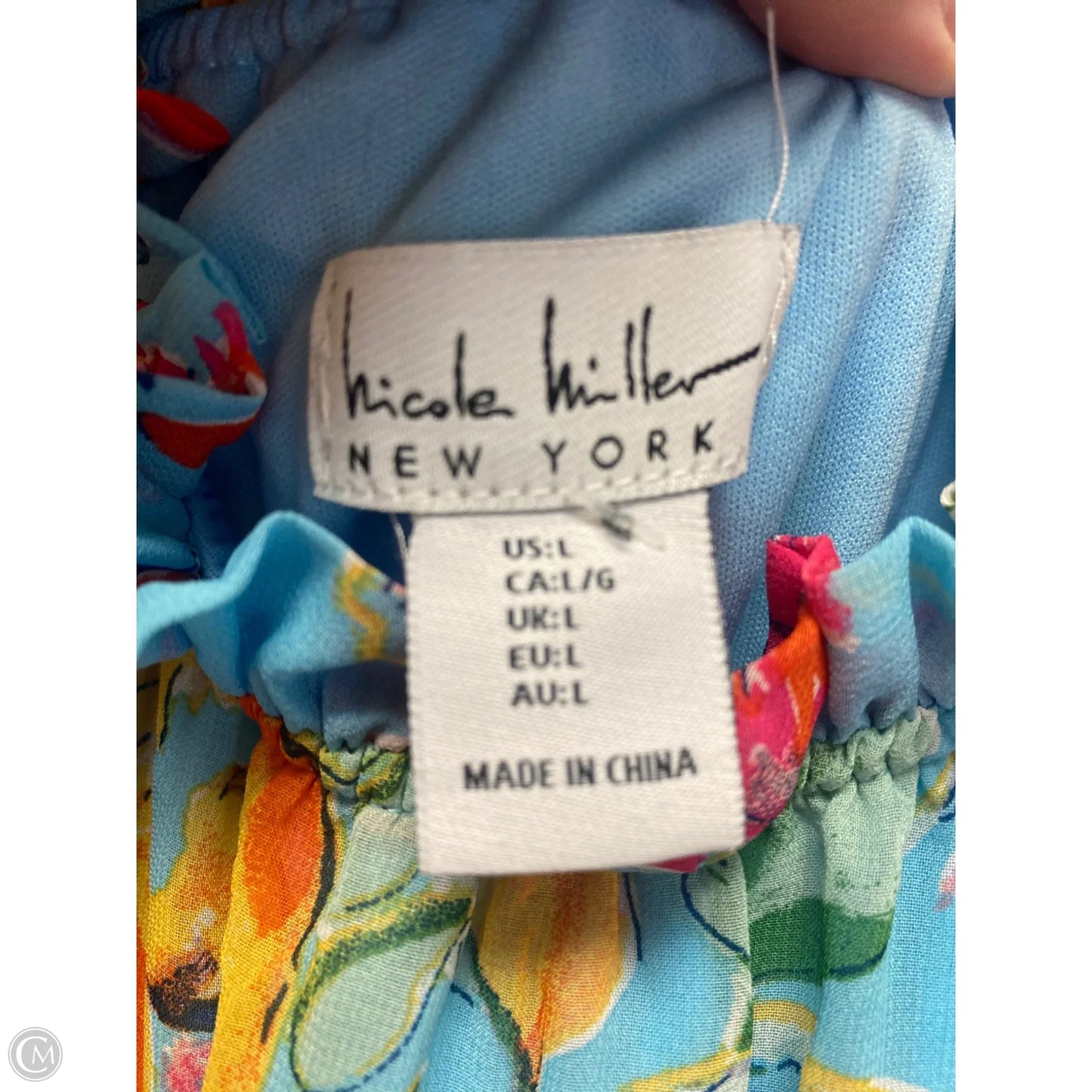 Dress Casual Maxi By Nicole Miller In Blue, Size: L