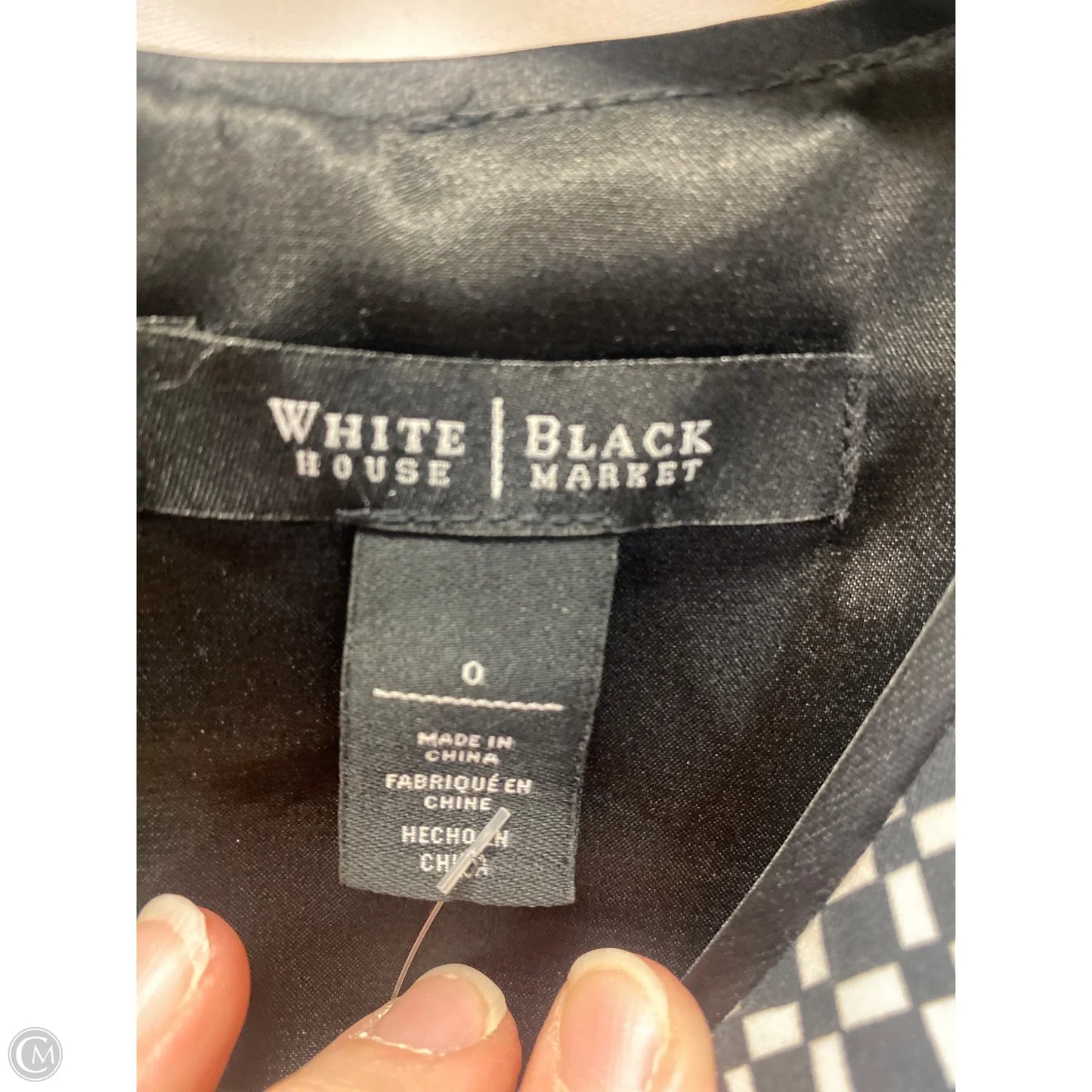 Top Sleeveless By White House Black Market In Black & White, Size: Xs