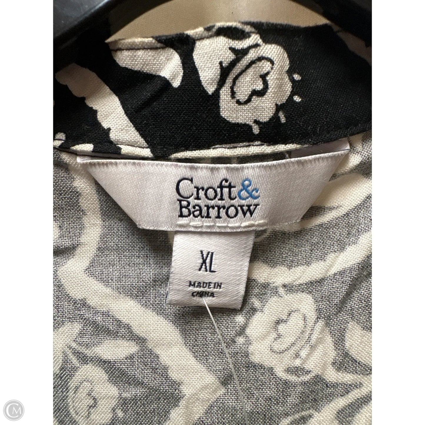 Dress Casual Maxi By Croft And Barrow In Black & White, Size: Xl