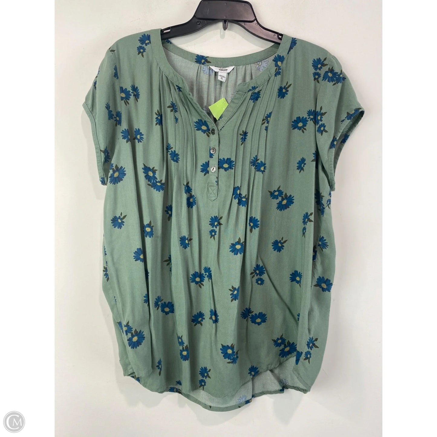 Top Short Sleeve By Sonoma In Green, Size: Xl