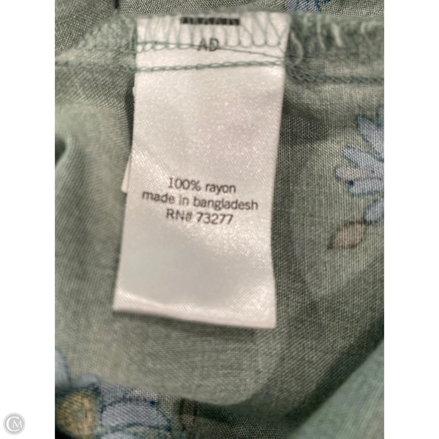 Top Short Sleeve By Sonoma In Green, Size: Xl
