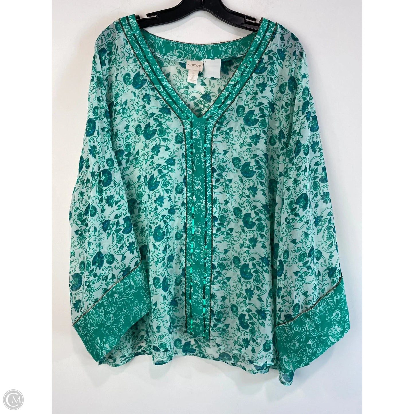 Swimwear Cover-up By Chicos In Green, Size: 4x