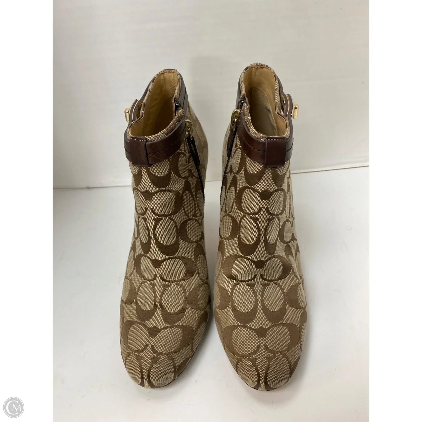 Boots Designer By Coach In Brown, Size: 9