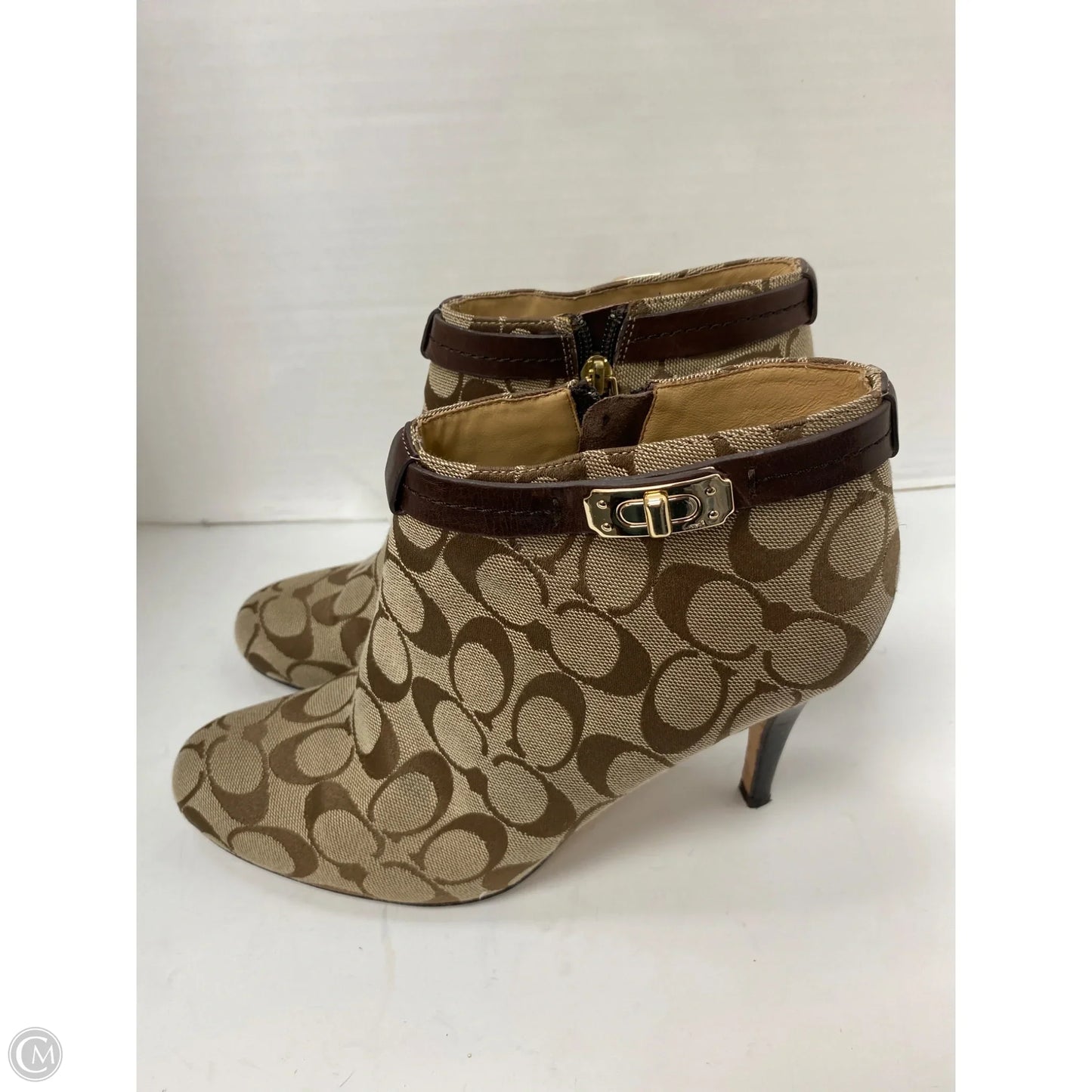 Boots Designer By Coach In Brown, Size: 9
