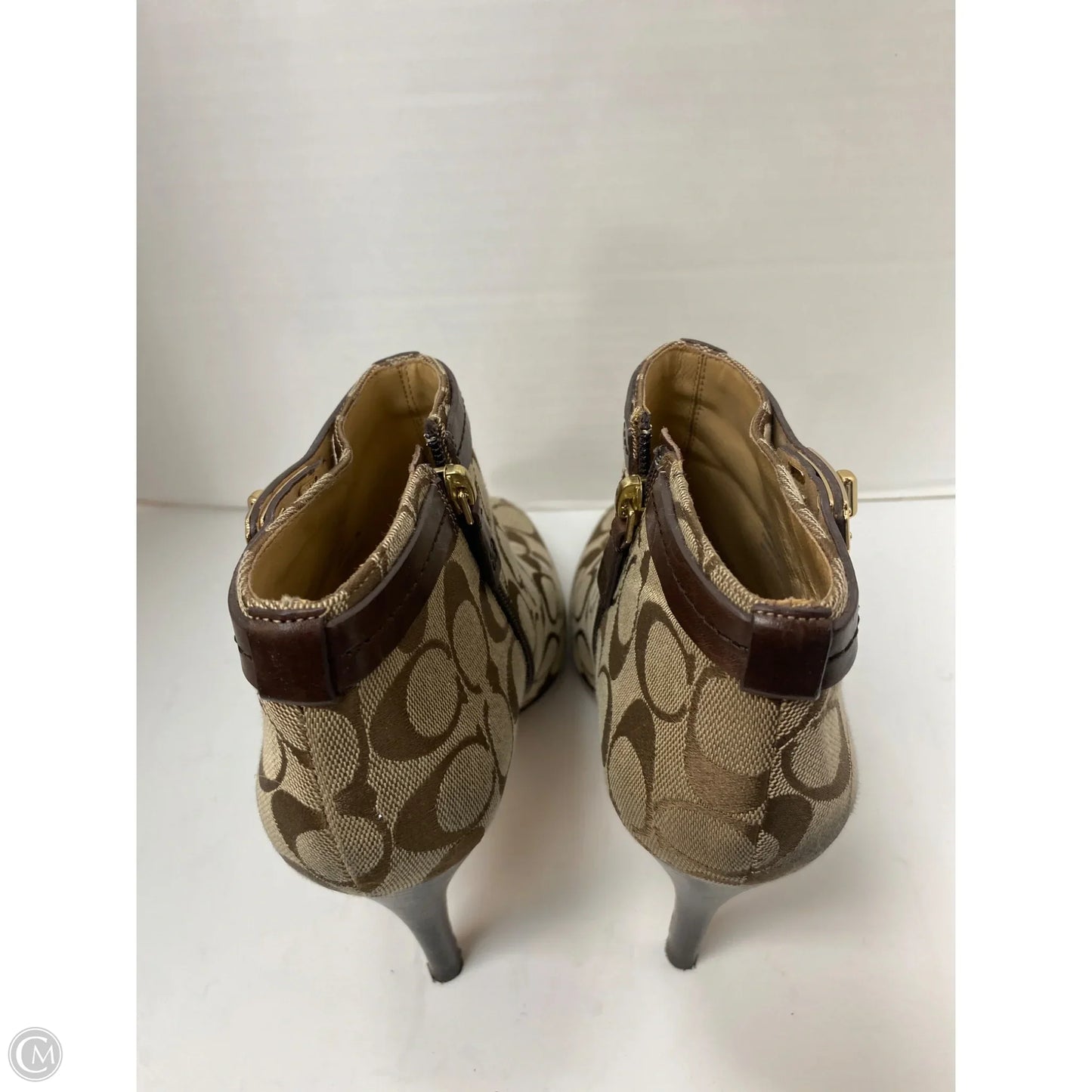 Boots Designer By Coach In Brown, Size: 9