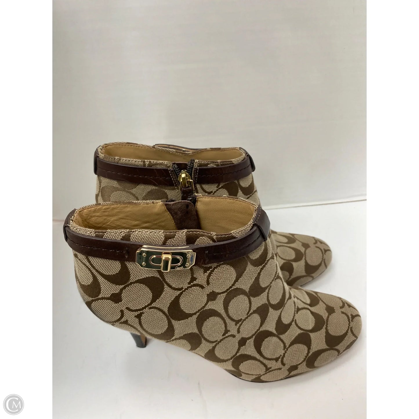 Boots Designer By Coach In Brown, Size: 9