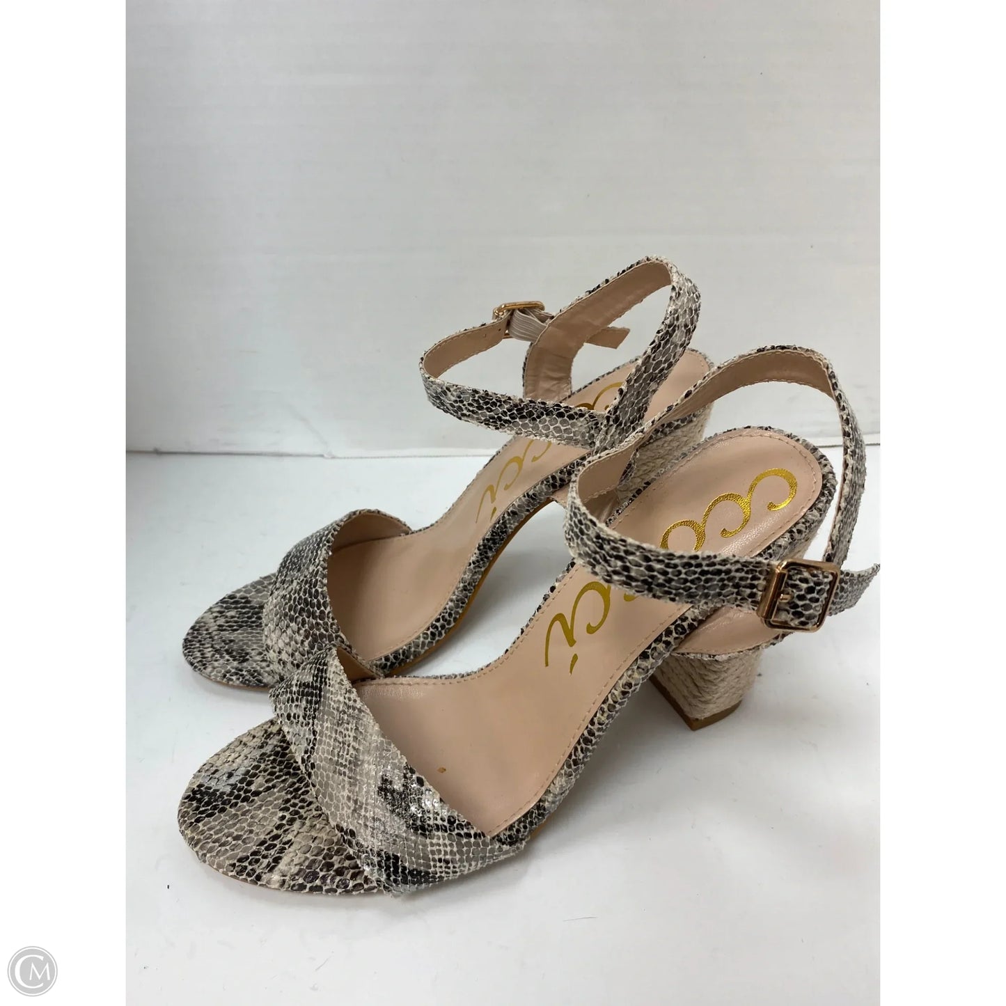 Shoes Heels Block By Clothes Mentor In Animal Print, Size: 10
