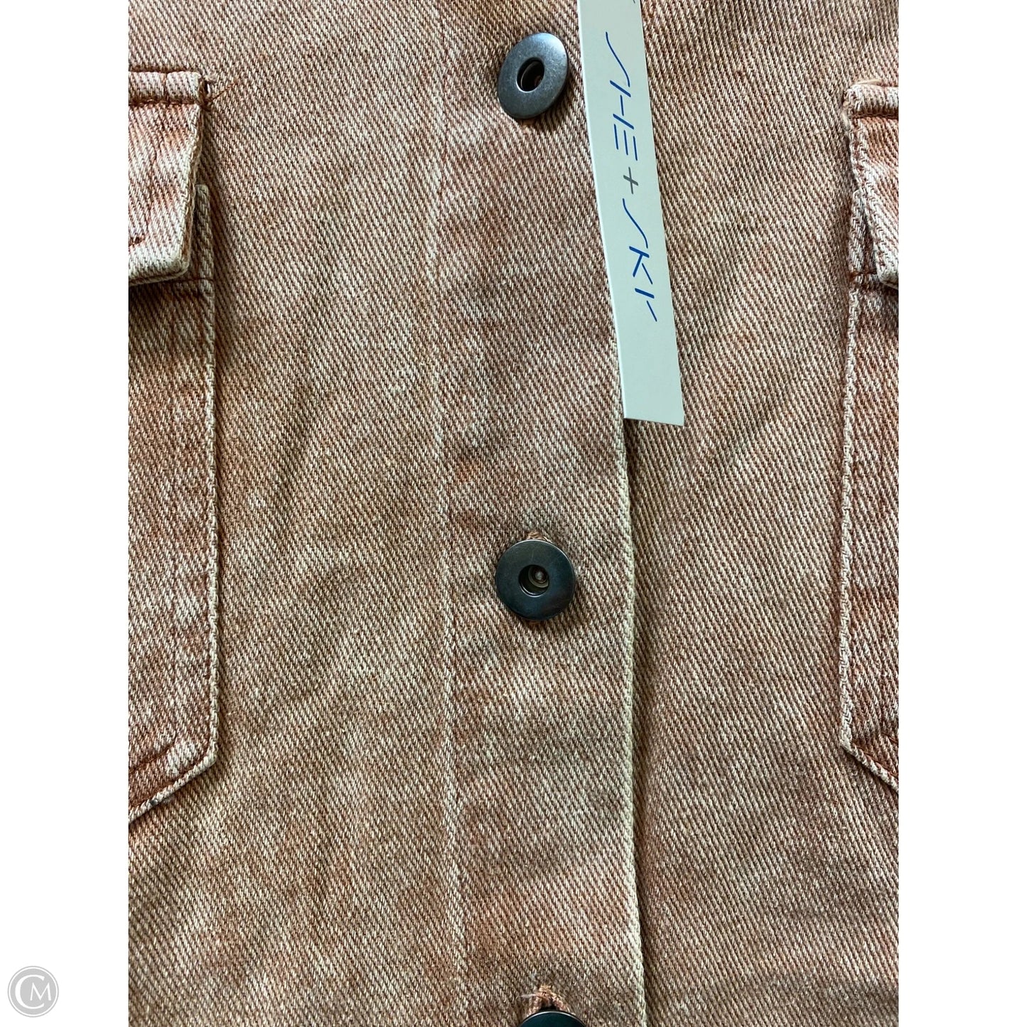 Jacket Denim By She + Sky In Orange, Size: M