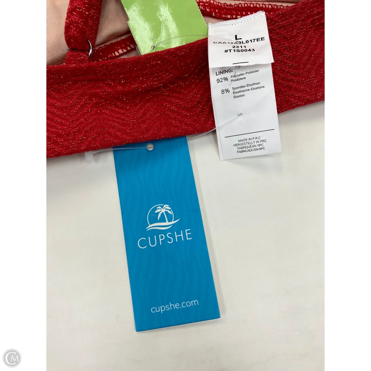 Swimsuit 2pc By Cupshe In Red, Size: L