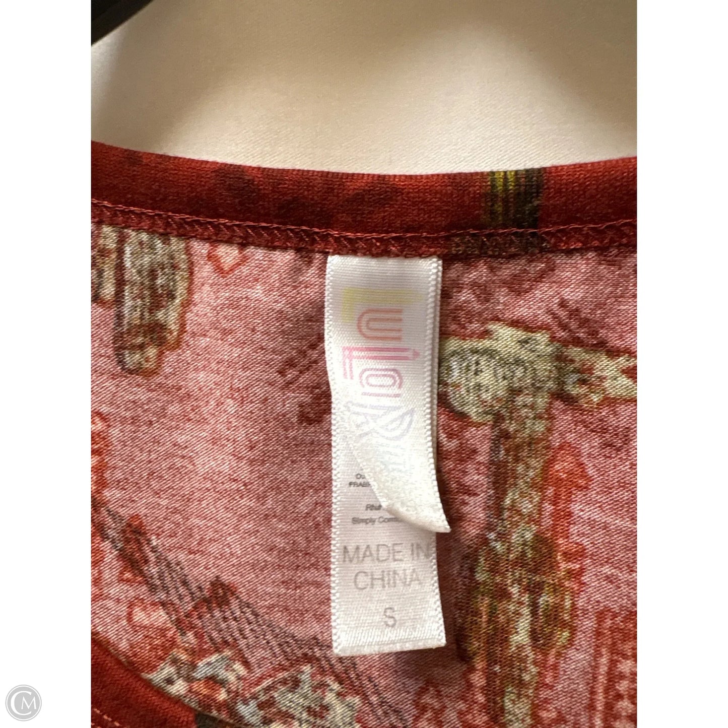 Top Short Sleeve By Lularoe In Red, Size: S