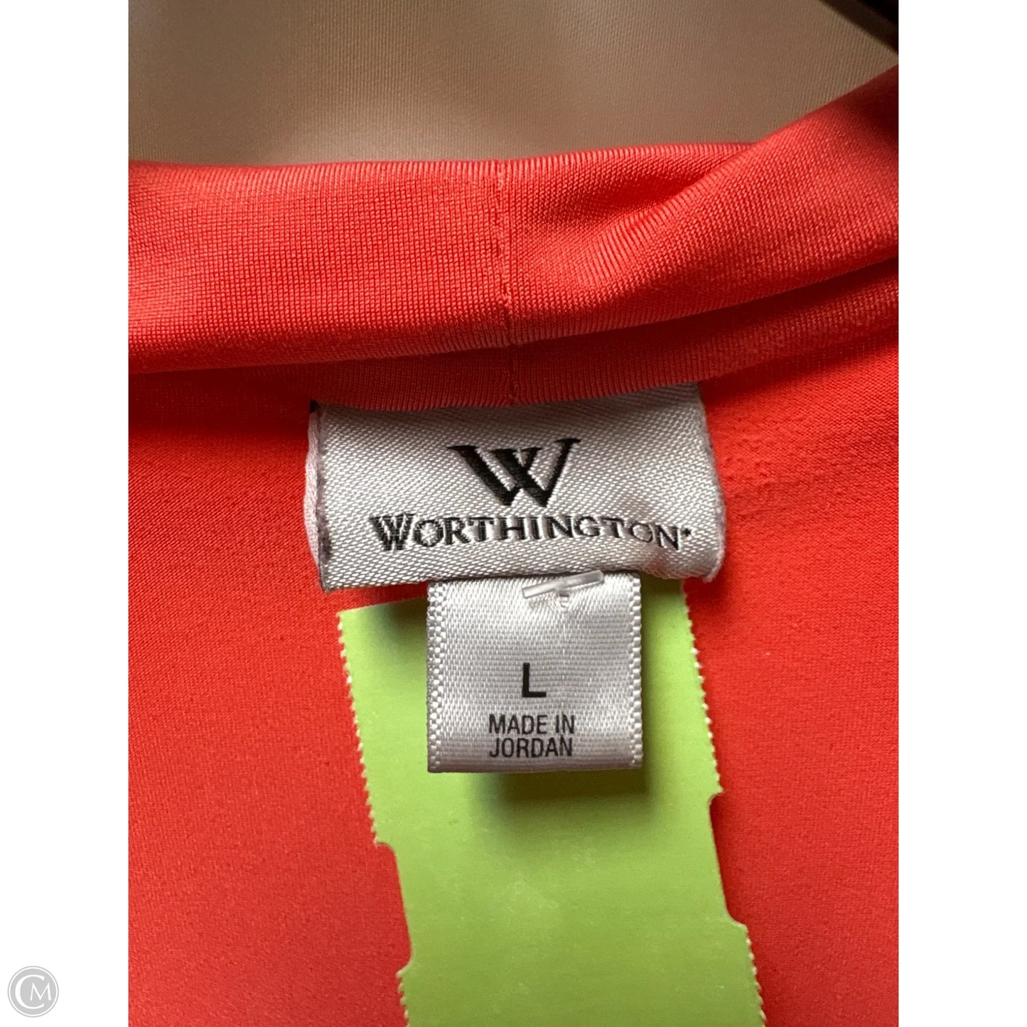 Top Sleeveless By Worthington In Pink, Size: L