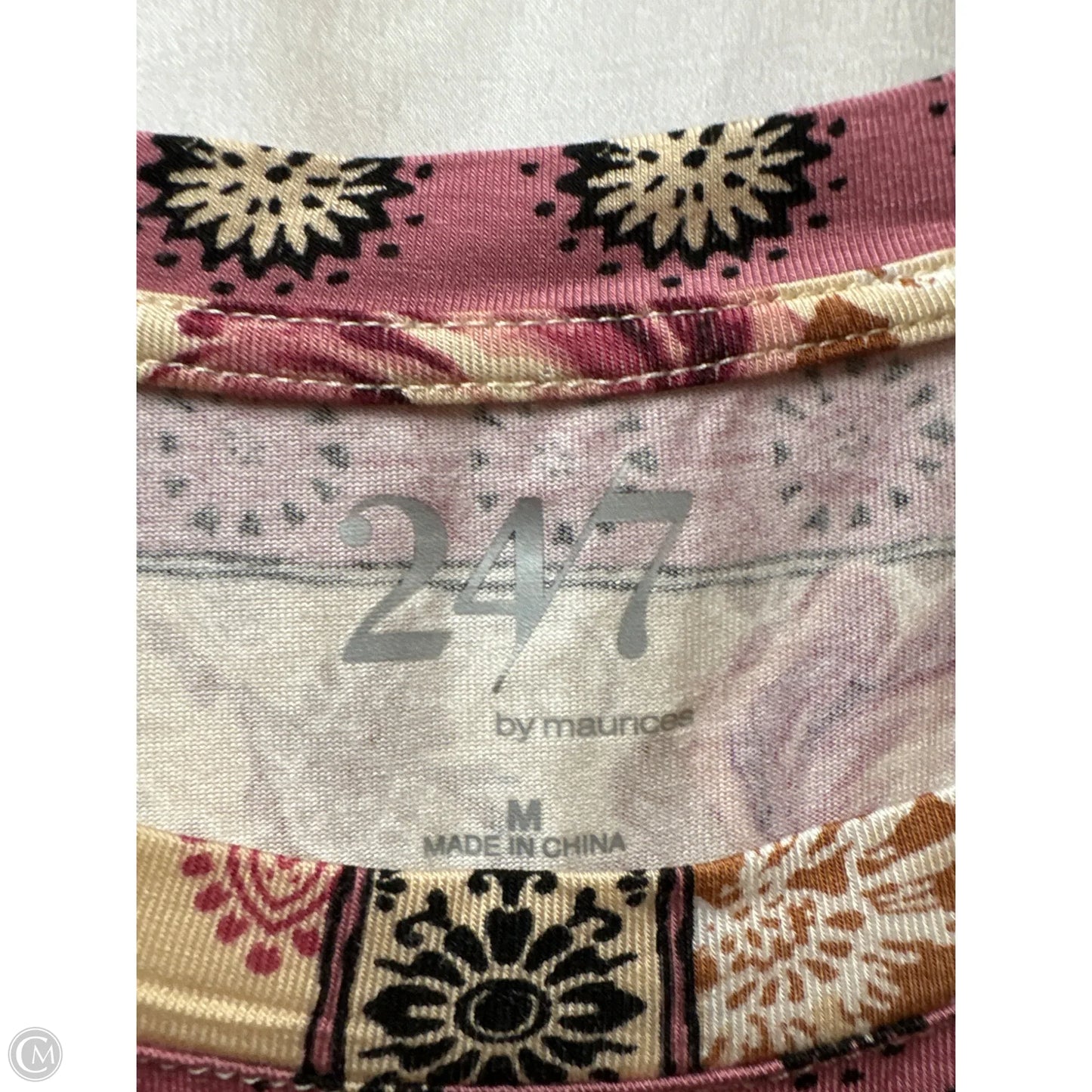 Top Short Sleeve By Maurices In Pink, Size: M