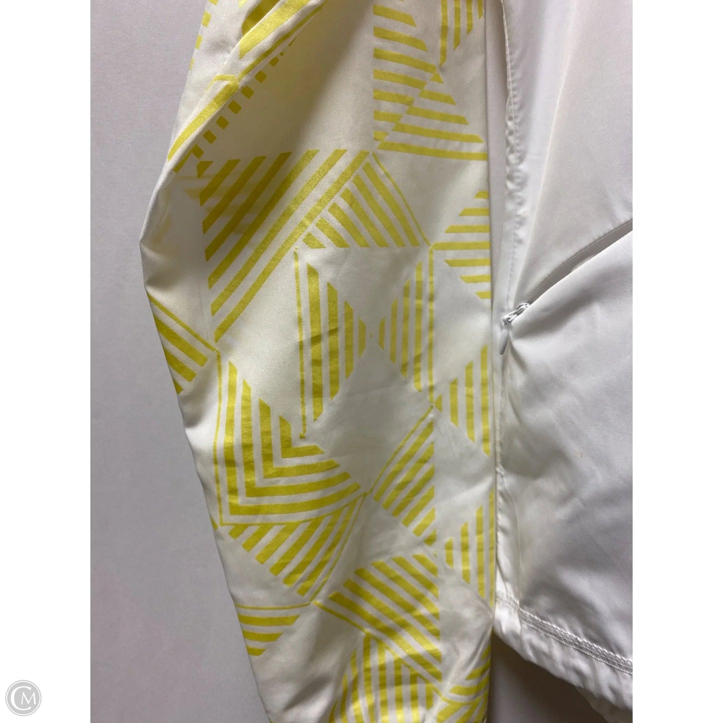 Athletic Jacket By Fila In White & Yellow, Size: S