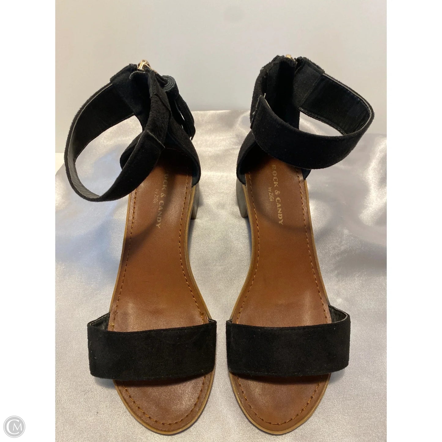 Sandals Heels Block By Rock And Candy In Black, Size: 7.5