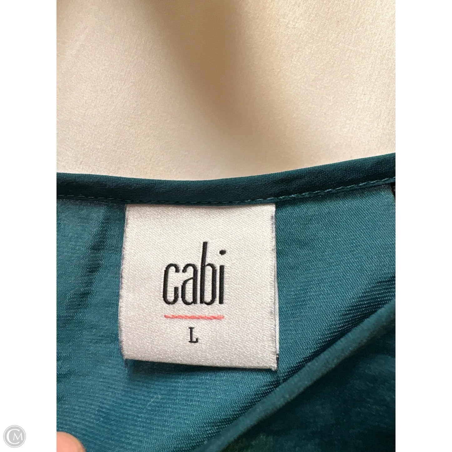 Top Sleeveless By Cabi In Green, Size: L