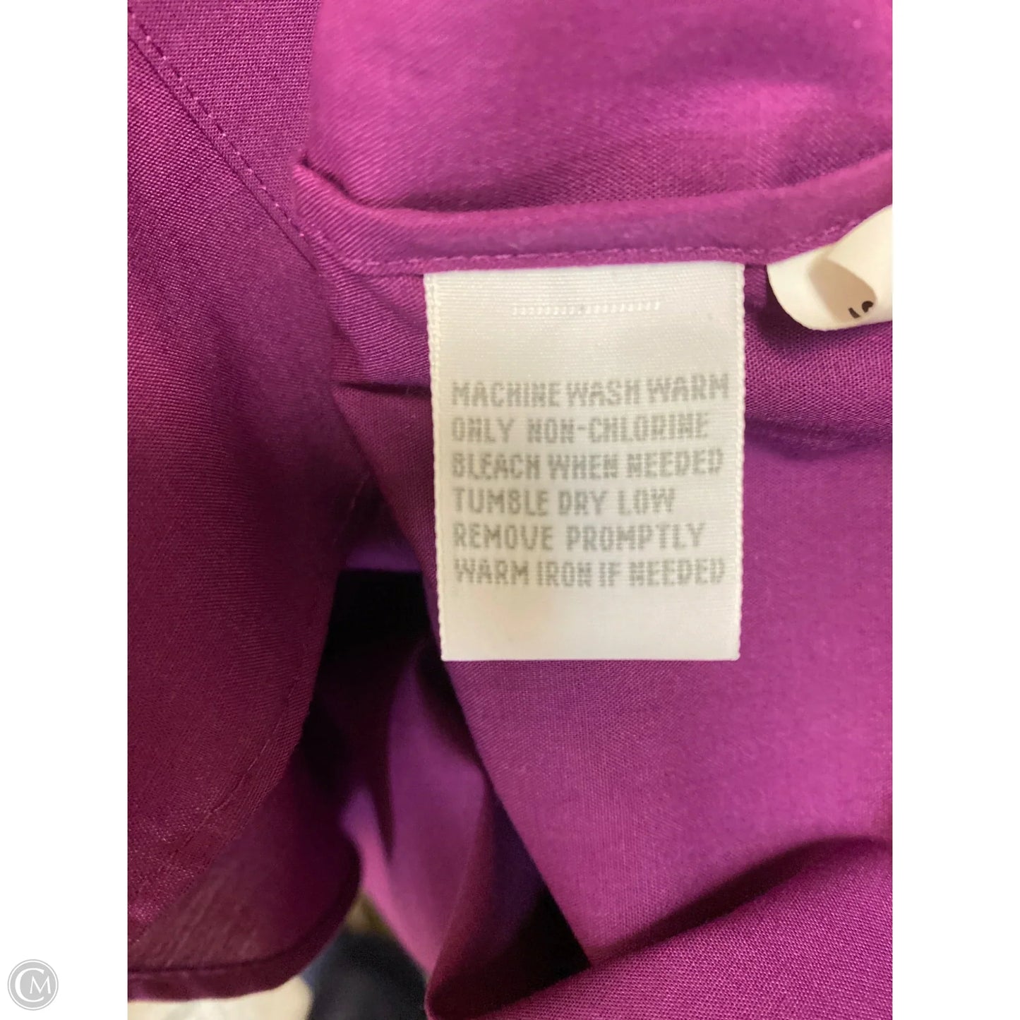 Top Long Sleeve By Foxcroft In Purple, Size: S