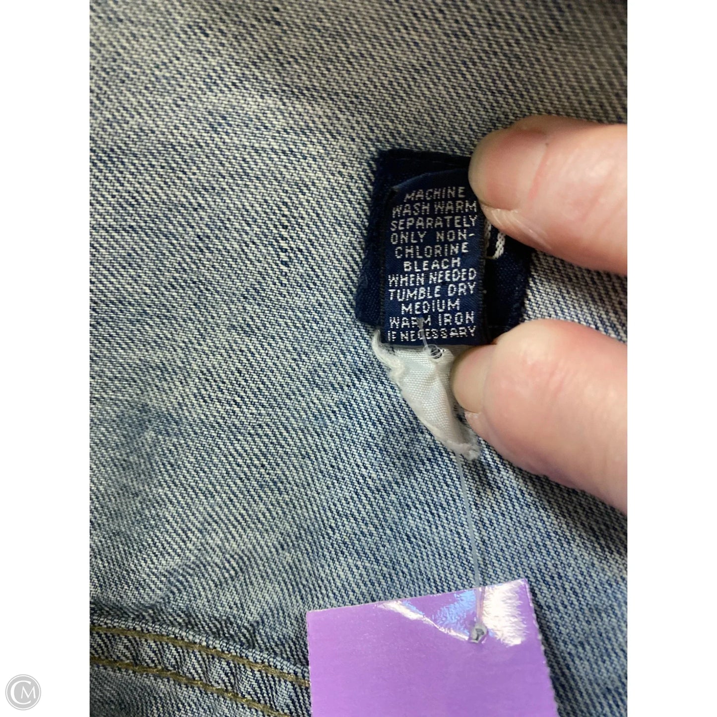 Jacket Denim By Gap In Blue Denim, Size: S